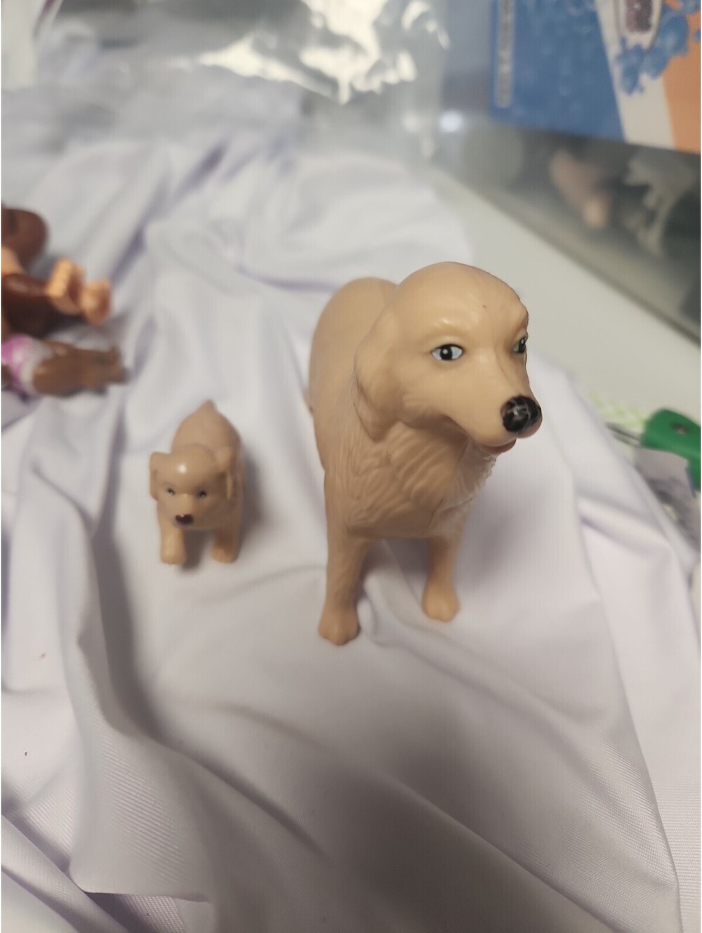 Vintage (2002) Barbie Pregnant Golden Retriever Dog, Mother Dog And Puppy!